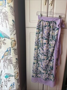 Lilac Floral Tie-Waist Sarong